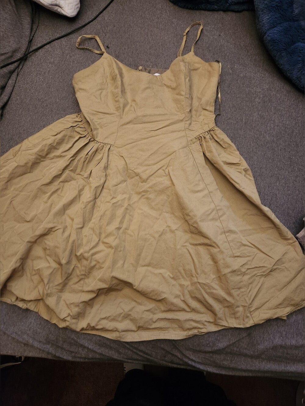 Primark Olive Green Dress with Spaghetti Straps